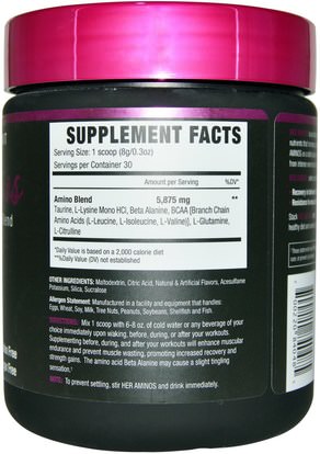 والرياضة، والمنتجات الرياضية النسائية، والرياضة NLA for Her, Her Aminos, Comprehensive Amino Acid Blend, Pink Lemonade, 0.56 lbs (254 g)