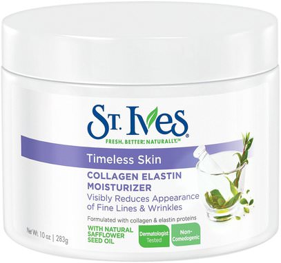 St. Ives, Collagen Elastin Moisturizer, Timeless Skin, 10 oz (283 g) ,الجمال، العناية بالوجه، الكريمات المستحضرات، الأمصال، نوع البشرة مكافحة الشيخوخة الجلد