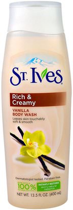 St. Ives, Rich & Creamy, Vanilla Body Wash, 13.5 fl oz (400 ml) ,حمام، الجمال، هلام الاستحمام