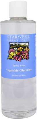 Starwest Botanicals, Vegetable Glycerine, 16 fl oz (473 ml) ,الجمال، العناية بالوجه، الغليسرين، شخص بليد