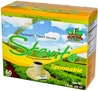 Stevita, Spoonable Stevia, 50 Packets, 1.8 oz (50 g) ,الغذاء، المحليات