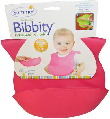 Summer Infant, Bibbity, Rinse and Roll Bib, 6 Mos+, 1 Bib ,صحة الأطفال، أغذية الأطفال، تغذية الطفل والتنظيف