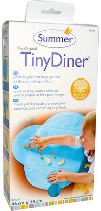 Summer Infant, The Original Tiny Diner Portable Placemat, Blue, 1 Mat ,الأطفال الصحة، الطفل، الأطفال، اكسسوارات السفر للطفل، أطفال الأطعمة