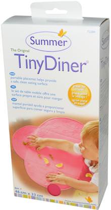 Summer Infant, The Original Tiny Diner, Portable Placemat, Pink, 1 Mat ,الأطفال الصحة، الطفل، الأطفال، اكسسوارات السفر للطفل، أطفال الأطعمة