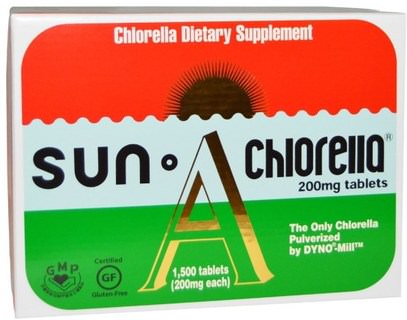 Sun Chlorella, Sun Chlorella A, 200 mg, 1,500 Tablets ,المكملات الغذائية، سوبرفوودس، كلوريلا