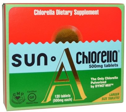 Sun Chlorella, Sun Chlorella A, 500 mg, 120 Tablets ,المكملات الغذائية، سوبرفوودس، كلوريلا