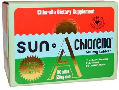 Sun Chlorella, Sun Chlorella A, 500 mg, 600 Tablets ,المكملات الغذائية، سوبرفوودس، كلوريلا