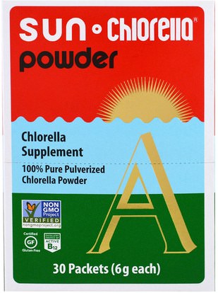Sun Chlorella, Sun Chlorella A Powder, 30 Packets, 6 g Each ,المكملات الغذائية، سوبرفوودس، كلوريلا