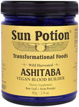 Sun Potion, Ashitaba Powder, Organic, 2.8 oz (80 g) ,المكملات الغذائية، مضادات الأكسدة، الشاي الأخضر، أشيتابا