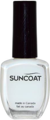 Suncoat, Water-Based Nail Polish, Clear Base/Top Coat, 0.37 fl oz (11 ml) ,حمام، الجمال، ماكياج، طلاء الأظافر