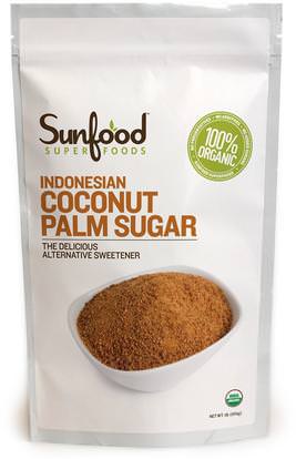 Sunfood, Indonesian Coconut Palm Sugar, 454 g ,الغذاء، المحليات، بلورات السكر جوز الهند