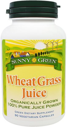 Sunny Green, Wheat Grass Juice, 90 Veggie Caps ,المكملات الغذائية، سوبرفوودس، عشب القمح