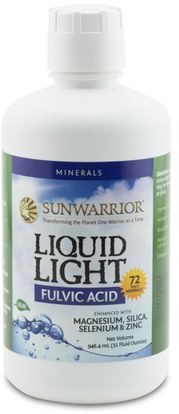 Sunwarrior, Liquid Light, Fulvic Acid, 32 fl oz (946.4 ml) ,المكملات الغذائية، المعادن، محارب الشمس المناعية، المعادن السائلة