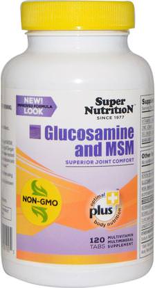Super Nutrition, Glucosamine and MSM, 120 Tabs ,المكملات الغذائية، شوندروتن الجلوكوزامين