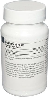 المكملات الغذائية، 7-كيتو، ديا Source Naturals, 7-Keto, DHEA Metabolite, 100 mg, 60 Tablets