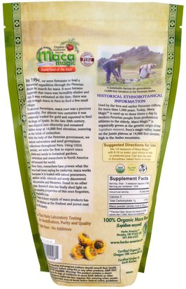 المكملات الغذائية، أدابتوغن Maca Magic, Organic, 100% Pure Maca Root Powder, 2.2 lbs (1000 g)