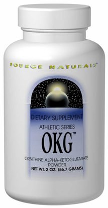 المكملات الغذائية، أكغ (ألفا كيتوغلوتاريك أسيد) Source Naturals, OKG (Ornithine Alpha-Ketoglutarate) Powder, 4 oz (113.4 g)