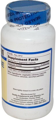 المكملات الغذائية، والأحماض الأمينية، ل أرجينين Life Extension, L-Arginine Caps, 700 mg, 200 Veggie Caps