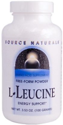 المكملات الغذائية، الأحماض الأمينية، ليوسين ل Source Naturals, L-Leucine, 3.53 oz (100 g)