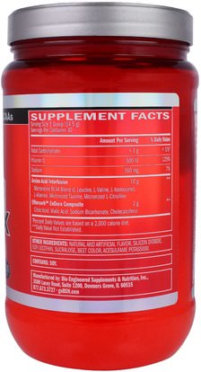 والمكملات، والأحماض الأمينية، والعضلات BSN, Amino-X, Endurance & Recovery Agent, Strawberry Dragonfruit, 15.3 oz (435 g)