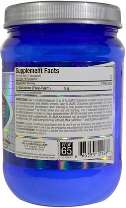 المكملات الغذائية، والأحماض الأمينية، والرياضة، ل مسحوق الجلوتامين ALLMAX Nutrition, 100% Pure Japanese-Grade Glutamine Powder, 14.1 oz (400 g)