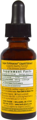 المكملات الغذائية، المضادات الحيوية، إشنسا Herb Pharm, Super Echinacea, 1 fl oz (30 ml)