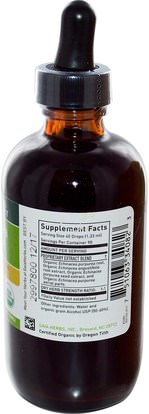 المكملات الغذائية، المضادات الحيوية، السوائل إشنسا Gaia Herbs, Organics, Echinacea Supreme, 4 fl oz (120 ml)