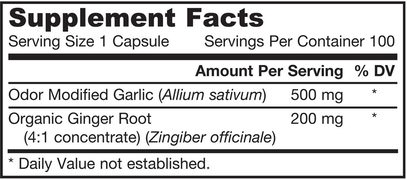 والمكملات الغذائية، والمضادات الحيوية، والثوم، والأعشاب، وجذر الزنجبيل Jarrow Formulas, Garlic & Ginger, 700 mg, 100 Capsules
