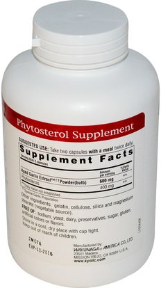 المكملات الغذائية، المضادات الحيوية، الثوم Wakunaga - Kyolic, Aged Garlic Extract Phytosterols, Cholesterol Support Formula 107, 240 Capsules