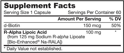 والمكملات الغذائية، ومضادات الأكسدة، ألفا حمض ليبويك، ألفا حمض ليبويك 100 ملغ Jarrow Formulas, R-Alpha Lipoic Acid, with Biotin, 60 Capsules