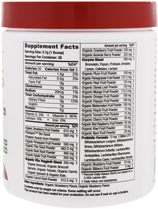المكملات الغذائية، مضادات الأكسدة، صحة الأطفال Greens First, Kids, Superfood Antioxidant Shake, Berry, 6.03 oz (171 g)