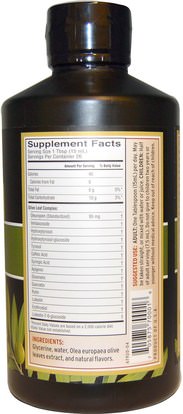 والمكملات الغذائية، ومضادات الأكسدة، والانفلونزا الباردة والفيروسية، ورقة الزيتون Barleans, Olive Leaf Complex, Peppermint Flavor, 16 oz (454 g)