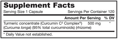 المكملات الغذائية، مضادات الأكسدة، الكركمين Jarrow Formulas, Curcumin 95, 500 mg, 120 Veggie Caps
