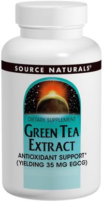المكملات الغذائية، مضادات الأكسدة، الشاي الأخضر Source Naturals, Green Tea Extract, 60 Tablets