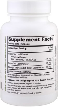والمكملات الغذائية، ومضادات الأكسدة Greens First, Green Tea Vitality Formula, Enhanced with Moringa, 60 Veggie Caps