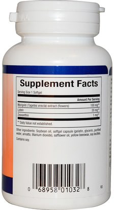 المكملات الغذائية، مضادات الأكسدة، اللوتين Natural Factors, Lutein, 20 mg, 60 Softgels
