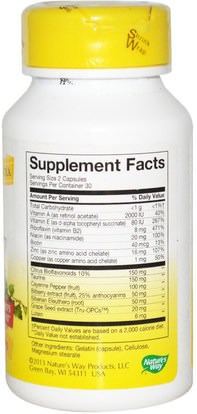 المكملات الغذائية، مضادات الأكسدة، اللوتين Natures Way, Vision, With Lutein & Bilberry, 443 mg, 60 Capsules