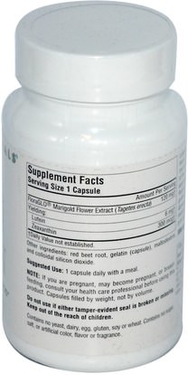 المكملات الغذائية، مضادات الأكسدة، اللوتين Source Naturals, Lutein, 6 mg, 90 Capsules