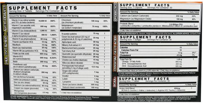المكملات الغذائية، مضادات الأكسدة، الفيتامينات Grenade, Ration Pack Vitamin Support, 30 Daily Packs