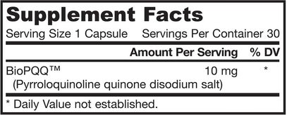 المكملات الغذائية، مضادات الأكسدة، بيك (بيوبق)، مكافحة الشيخوخة Jarrow Formulas, PQQ (Pyrroloquinoline Quinone), 10 mg, 30 Capsules
