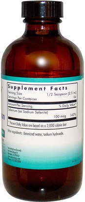 المكملات الغذائية، مضادات الأكسدة، السيلينيوم Nutricology, Selenium Solution, 8 fl oz (236 ml)