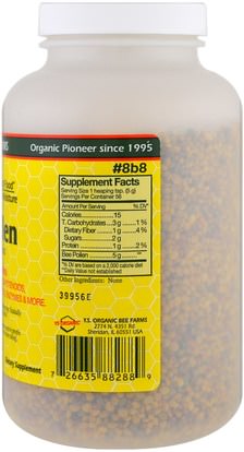 المكملات الغذائية، منتجات النحل، لقاح النحل Y.S. Eco Bee Farms, Bee Pollen Whole Granules, 10.0 oz (283 g)