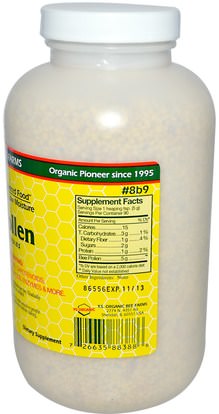 المكملات الغذائية، منتجات النحل، لقاح النحل Y.S. Eco Bee Farms, Bee Pollen, Whole Granules, 16.0 oz (453 g)