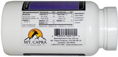 المكملات الغذائية، منتجات الأبقار، اللبأ Mt. Capra, CapraColostrum, 6 oz (174 g)