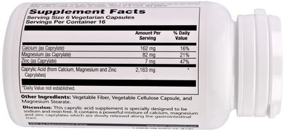 المكملات الغذائية، حمض الكابريليك Solaray, Capryl, Sustained-Release, 100 Veggie Caps