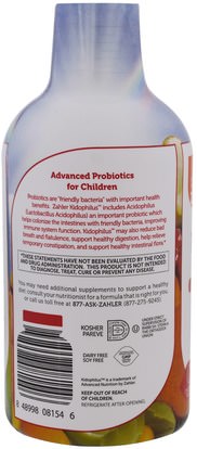 والمكملات، وصحة الأطفال Zahler, Kidophilus, Acidophilus for Children, Fruit Punch, 16 fl oz (473 ml)