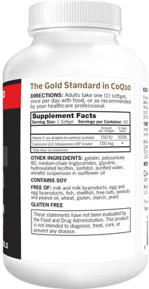 المكملات الغذائية، أنزيم q10، coq10 Qunol, Ultra CoQ10, 100 mg, 60 Softgels