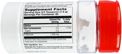 المكملات الغذائية، د- مانوز، الصحة البولية KAL, D-Mannose Powder, 2.5 oz (72 g)