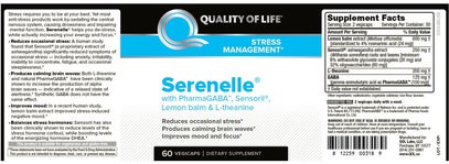 المكملات الغذائية، ديا، والصحة، ومكافحة الإجهاد Quality of Life Labs, Serenelle, Stress Management, 60 Vegicaps