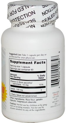 المكملات الغذائية، ديا Life Enhancement, DHEA Original, 100 mg, 60 Capsules